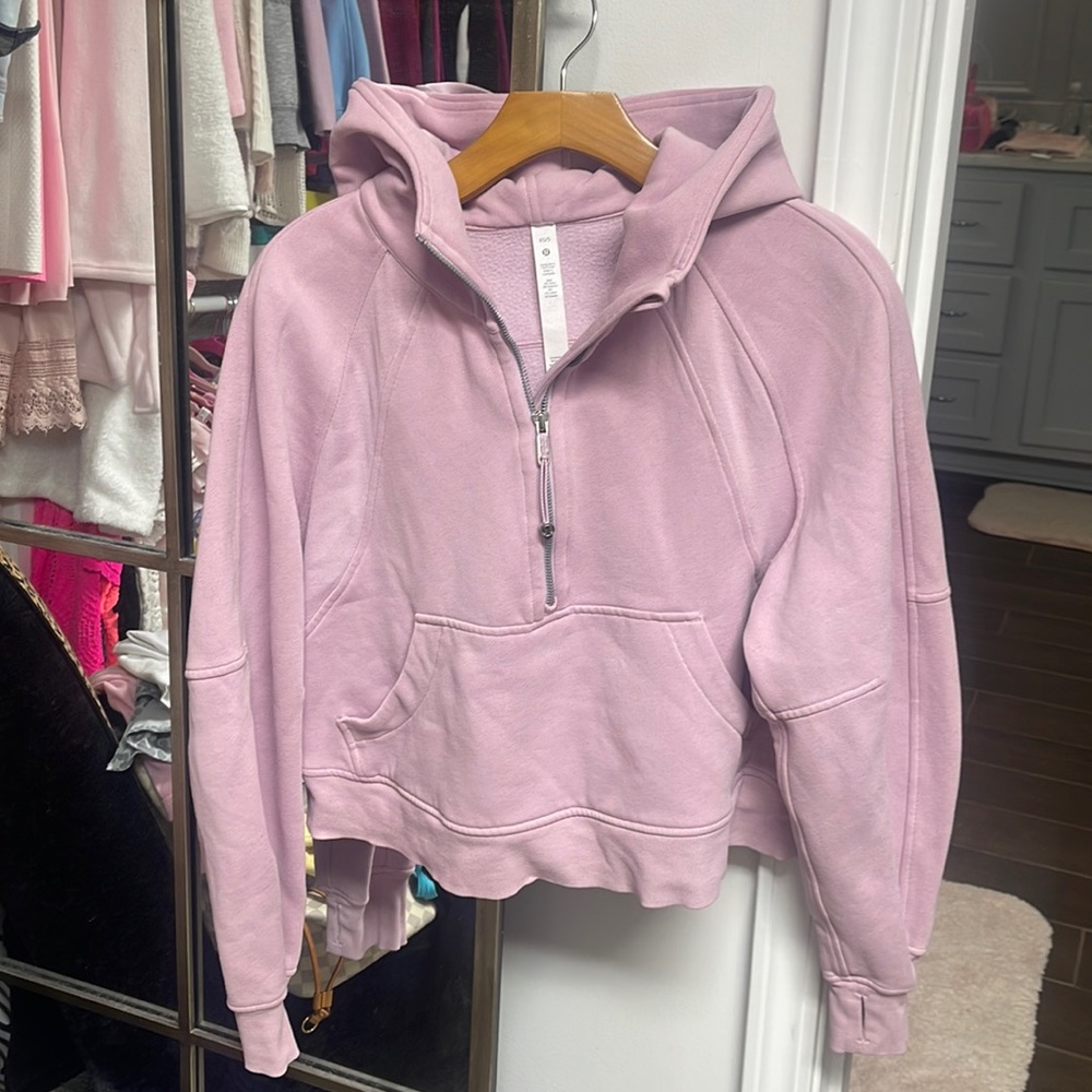 Lululemon scuba half zip XS/S- peony pink